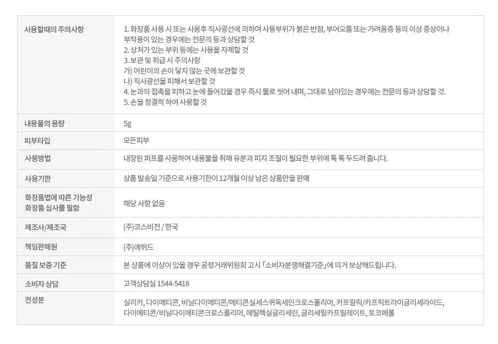 [리뉴얼] 에뛰드 피지쏙 파우더 5g 상세페이지 17